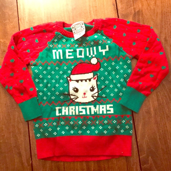 Well Worn Other - Cat Christmas sweater 2t